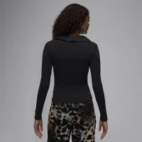 Nike Jordan женская Long-Sleeve Knit Top цвет черный