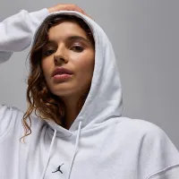 Nike Jordan Sport Crossover женская Dri-FIT Fleece Толстовка с капюшоном цвет коричневый