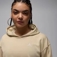 Nike Jordan Brooklyn Fleece жіноча Pullover Толстовка з капюшоном колір коричневий