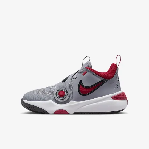 Nike Team Hustle D 11 Big детские баскетбольные Кроссовки цвет серый