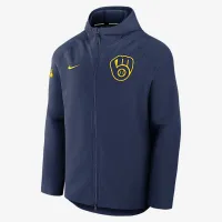 Milwaukee Brewers Authentic Collection Men’s Nike Therma MLB Full-Zip Куртка блакитний