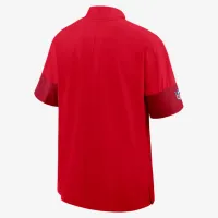 Kansas City Chiefs Sideline Coach мужские Nike NFL 1/2-Zip Short-Sleeve Hooded Куртка цвет красный
