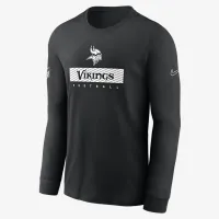 Minnesota Vikings Sideline Team Issue чоловічі Nike Dri-FIT NFL Long-Sleeve футболка колір чорний