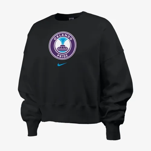 Orlando Pride Phoenix Fleece женская Nike NWSL Crew-Neck свитшот цвет черный