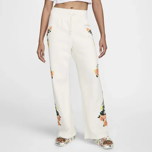 Nike Sportswear Phoenix Fleece женская Artist Collection С высокой Талией Wide-Leg Sweatpants цвет белый