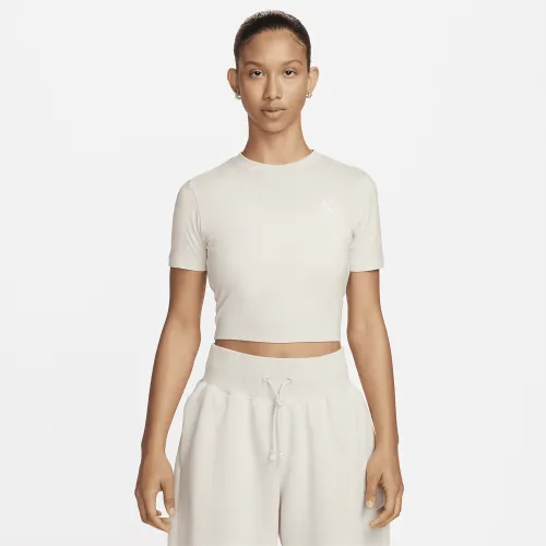 Nike Sportswear Essential женская Slim Cropped футболка цвет коричневый