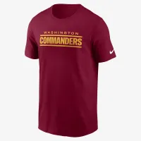 Washington Commanders Primetime Wordmark Essential мужские Nike NFL футболка цвет красный