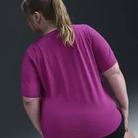 Nike One Classic жіноча Dri-FIT Short-Sleeve Top (великі розміри) колір фіолетовий
