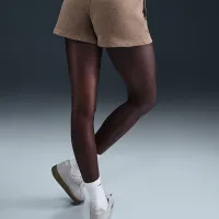 Nike Sportswear Club Fleece женская Mid-Rise шорты цвет коричневый