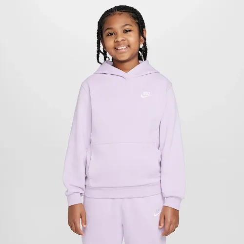 Nike Sportswear Club Fleece Big дитячі Pullover Толстовка з капюшоном колір фіолетовий