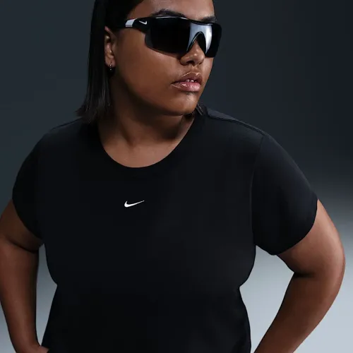 Nike Sportswear Chill Knit жіноча Cropped футболка (великі розміри) колір чорний