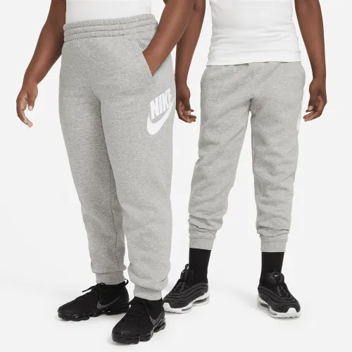 Nike Club Fleece Big дитячі Joggers (Extended Size) колір сірий