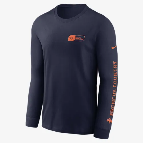 Denver Broncos All Out мужские Nike NFL Long-Sleeve футболка синий