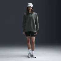 Nike Sportswear Phoenix Fleece женская оверсайз Crew-Neck свитшот цвет зеленый