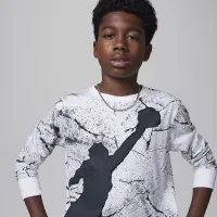 Nike Jordan Big детские Jumpman Cement Long Sleeve футболка цвет белый