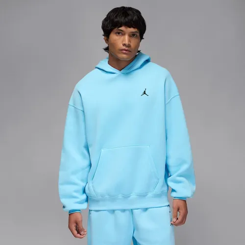 Nike Jordan Brooklyn Fleece чоловічі оверсайз Pullover Толстовка з капюшоном блакитний