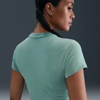 Nike Sportswear Chill Knit женская Cropped футболка цвет зеленый
