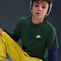 Nike Sportswear Big детские футболка цвет зеленый