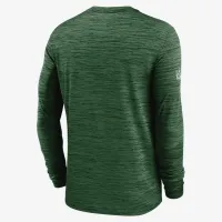 New York Jets Sideline Velocity мужские Nike Dri-FIT NFL Long-Sleeve футболка цвет зеленый