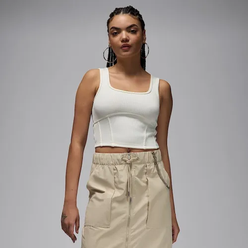 Nike Jordan женская Cropped Tank Top цвет белый