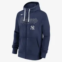 New York Yankees Knockout Script мужские Nike MLB Full-Zip Толстовка с капюшоном синий