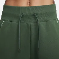 Nike Sportswear Phoenix Fleece женская С высокой Талией Open-Hem Sweatpants цвет зеленый