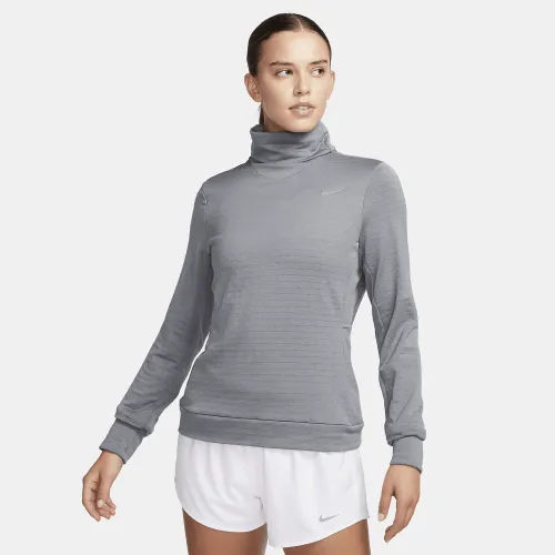 Nike Therma-FIT Swift Element женская Turtleneck Running Top цвет серый