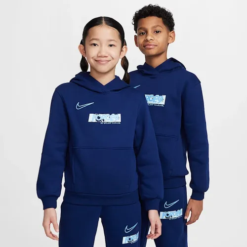 Nike Erling Haaland Club Fleece Big дитячі Толстовка з капюшоном блакитний