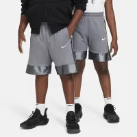 Nike Dri-FIT Elite 23 Big детские (для мальчиков) баскетбольные шорты (Extended Size) цвет серый