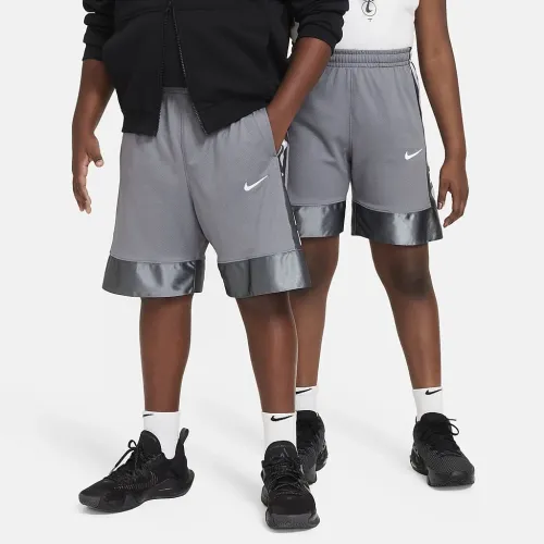 Nike Dri-FIT Elite 23 Big детские (для мальчиков) баскетбольные шорты (Extended Size) цвет серый