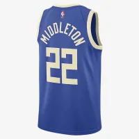 Khris Middleton Milwaukee Bucks 2024/25 City Edition чоловічі Nike Dri-FIT NBA Swingman Jersey блакитний