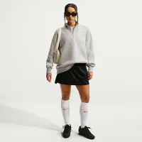 Nike Sportswear Phoenix Fleece женская оверсайз 1/4-Zip Long свитшот цвет серый