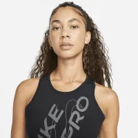 Nike Pro Dri-FIT жіноча Crop Tank Top колір чорний