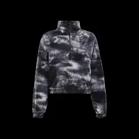 Nike One жіноча Therma-FIT оверсайз 1/2-Zip Fleece Printed Top колір чорний