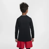 Nike Pro Warm Big дитячі (для хлопчиків) Dri-FIT Long-Sleeve тренувальні Top колір чорний