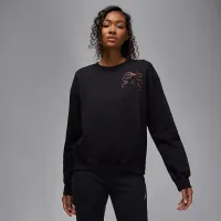 Nike Jordan Brooklyn Fleece женская Crew-Neck Pullover цвет черный