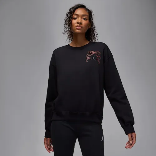 Nike Jordan Brooklyn Fleece женская Crew-Neck Pullover цвет черный