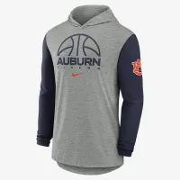 Auburn баскетбольні чоловічі Nike Dri-FIT College Long-Sleeve Hooded футболка колір сірий