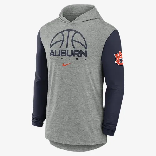 Auburn баскетбольні чоловічі Nike Dri-FIT College Long-Sleeve Hooded футболка колір сірий