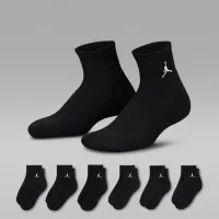 Nike Jordan Everyday Essentials Big дитячі Ankle шкарпетки (6 пар) колір чорний