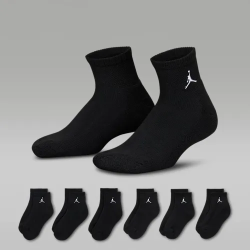 Nike Jordan Everyday Essentials Big дитячі Ankle шкарпетки (6 пар) колір чорний