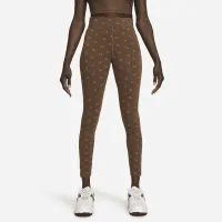Nike Air женская С высокой Талией Printed лосины цвет коричневый