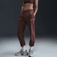 Nike Sportswear Phoenix Fleece жіноча Mid-Rise Sweatpants колір коричневий