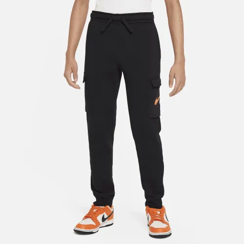 Nike Sportswear Big дитячі (для хлопчиків) Fleece Graphic Cargo Pants колір чорний