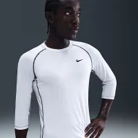 Nike мужские Dri-FIT 3/4-Sleeve Baseball Top цвет белый