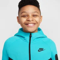 Nike Sportswear Tech Fleece Big детские Full-Zip Толстовка с капюшоном синий