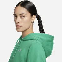 Nike Sportswear Club Fleece женская Pullover Толстовка с капюшоном цвет зеленый