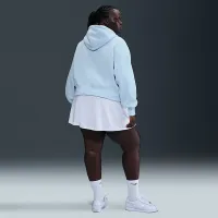 Nike Sportswear Phoenix Fleece женская Loose Cropped Full-Zip Толстовка с капюшоном (большие размеры) синий