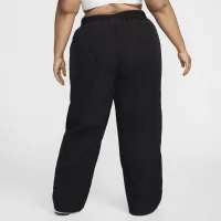 Nike Windrunner женская С высокой Талией Woven Open-Hem Pants (большие размеры) цвет черный