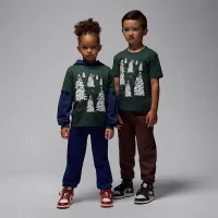 Nike Jordan Little детские Winterland футболка цвет зеленый